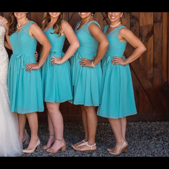 Blue Bridesmaid/ Formal Dress - Picture 2 of 4